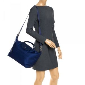 NWOT Longchamp Le Pliage Neo Satchel Tote-Navy
